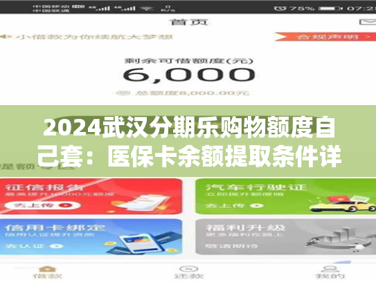 2024武汉分期乐购物额度自己套:医保卡余额提取条件详解 第1张 2024武汉分期乐购物额度自己套:医保卡余额提取条件详解 第1张